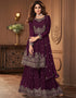 Wine Real Georgette Sharara Suit