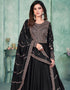 Black Art Silk Pant Anarkali Salwar Kameez