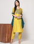 Yellow Cotton Pant Suit
