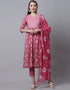 Pink Cotton Pant Suit Closure View