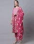Pink Cotton Pant Suit Salwar Kameez