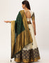 Off White Tafeta Silk Lehenga Choli Salwar Kameez