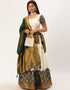 Off White Tafeta Silk Lehenga Choli