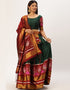 Green Tafeta Silk Lehenga Choli Closure View