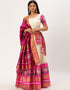 Off White Tafeta Silk Lehenga Choli Closure View
