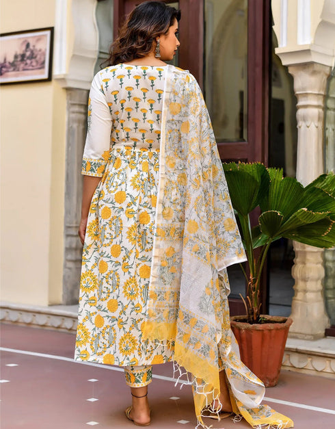 Multi Cotton Pant Straight Back View