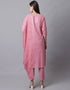 Pink Cotton Pant Straight Salwar Kameez