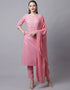 Pink Cotton Pant Straight
