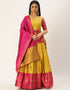 Yellow Tafeta Silk Lehenga Choli