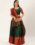 Green Tafeta Silk Lehenga Choli