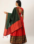 Tamota Red Tafeta Silk Lehenga Choli Salwar Kameez