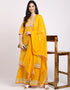 Yellow Cotton Sharara Straight