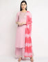 Pink Cotton Sharara Straight Closure View
