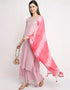 Pink Cotton Sharara Straight Back View