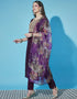 Traditional Function Wear Readymade Silk Blend Salwar Suit Wine Silk Blend Pant Straight Close-up View