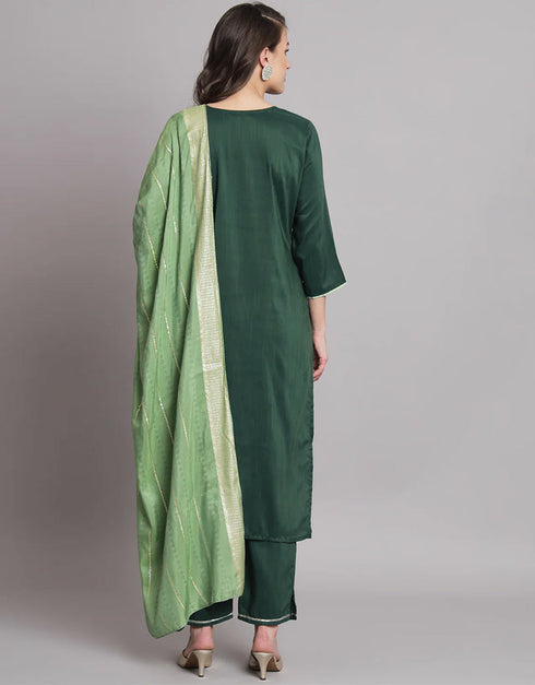 Traditional Function Wear Cotton Silk Readymade Salwar Suit Pink Cotton Silk Blend Pant Straight Back View