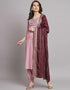 Traditional Function Wear Cotton Silk Readymade Salwar Suit Pink Cotton Silk Blend Pant Straight Front View