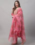 Designer Party Wear Heavy Chanderi Modal Butti Salwar Suit Pink Chanderi Modal Butti Pant Straight Close-up View