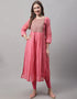 Designer Party Wear Heavy Chanderi Modal Butti Salwar Suit Pink Chanderi Modal Butti Pant Straight Back View