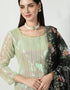 Traditional Party Wear Heavy Salwar Suit Pista Heavy Faux Georgette Patiyala Straight Close-up View