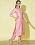 Designer Party Wear Cotton Silk Blend Salwar Suit Baby-Pink Cotton Silk Blend Pant Straight Back View