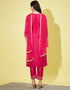 Designer Party Wear Silk Blend Salwar Suit Pink Silk Blend Pant Straight Side View