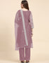 Designer Party Wear Pakistani Salwar Suit Purple Net Pant Straight Side View