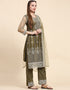 Designer Party Wear Pakistani Salwar Suit White Net Pant Straight Back View