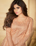 Light Orange Heavy Butterfly Net Suit Anarkali Women Muslim