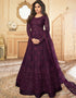 Purple Heavy Butterfly Net Suit Anarkali