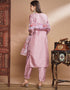 Designer Party Wear Silk Blend Readymade Suit Pink Silk Blend Pant Straight Side View