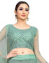 Designer Party Wear Nylon Net Lehenga Choli Collection Sea Green Nylon Net Lehenga Choli Front View