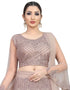 Designer Party Wear Nylon Net Lehenga Choli Collection Dusty Pink Nylon Net Lehenga Choli Front View