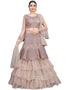 Designer Party Wear Nylon Net Lehenga Choli Collection Dusty Pink Nylon Net Lehenga Choli Front View