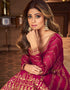 Heavy Designer Festive Wear Lehenga Suit Pink Real Georgette Lehenga Suit Close-up View