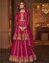 Heavy Designer Festive Wear Lehenga Suit Pink Real Georgette Lehenga Suit Front View