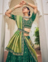 Traditional Party Wear Viscose Lehenga Choli Collection Green Viscose Lehenga Choli Front View