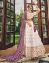 Traditional Party Wear Viscose Lehenga Choli Collection White Viscose Lehenga Choli Close-up View