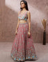 Designer Weadding Wear Heavy Lehenga Choli Collection Coral Poly Georgette Lehenga Choli Back View