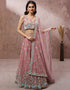 Designer Weadding Wear Heavy Lehenga Choli Collection Coral Poly Georgette Lehenga Choli Front View