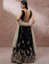 Designer Weadding Wear Heavy Lehenga Choli Collection Black Poly Georgette Lehenga Choli Front View