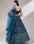 Designer Wedding Party Wear Heavy Lehenga Choli Collection Navy Bule Net Lehenga Choli Front View
