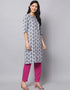 Designer Party Wear Silk Blend Readymade Suit Multi Pure Cotton Pant Straight Back View
