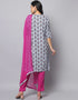 Designer Party Wear Silk Blend Readymade Suit Multi Pure Cotton Pant Straight Side View