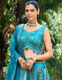 Designer Wedding Party Wear Heavy Readymade Lehenga Choli Collection Multi Art Silk Lehenga Choli Close-up View
