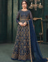 Navy Blue Soft Net Suit Anarkali