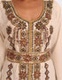 Women Royal Blue Georgette Hand Zari Embroidery Kaftan