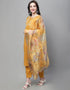 Designer Party Wear Readymade Suit Mustard Cotton Silk Blend Pant Straight Side View