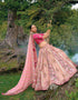 Designer Bridal Silk Heavy Lehenga Choli Collection Pink Pure Raw Silk Lehenga Choli Close-up View