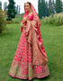 Designer Bridal Silk Heavy Lehenga Choli Collection Pink Pure Raw Silk Lehenga Choli Close-up View